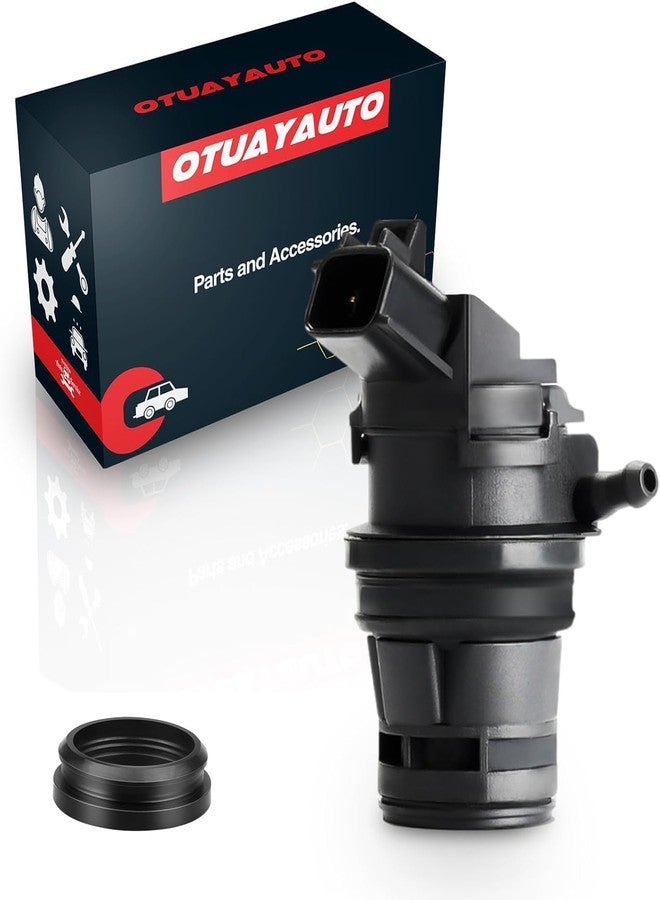 أوتويوتو مضخة غسيل الزجاج الأمامي OTUAYAUTO 85330-60190 مع حلقة مطاطية بديلة لسيارات تويوتا، لكزس، سوبارو، مازدا، نيسان، أكورا، وهوندا. بديل للقطع الأصلية 85330-AE010 و85330-60180. - Image 1